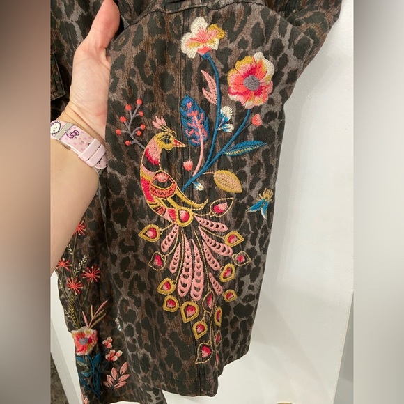 Johnny Was Shuri Cargo Pant Leopard Print Brown Size Medium - Picture 10 of 13